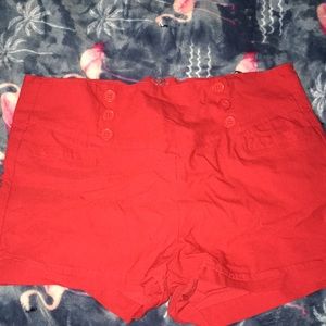Red shorts